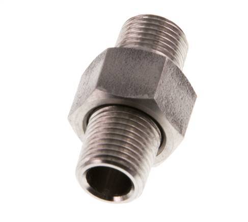 Double Nipple R1/8'' Separable Stainless Steel Conical Seal 40bar (562.0psi)