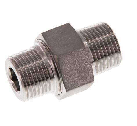 Double Nipple R3/8'' Separable Stainless Steel Conical Seal 40bar (562.0psi)