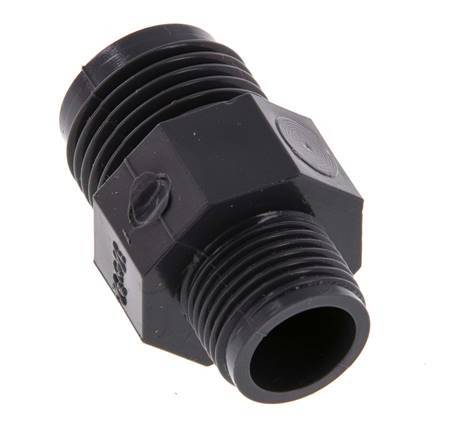 Reducing Double Nipple G3/8'' x G1/2'' PVC-U 16bar (224.8psi) EN 1452-3 [5 Pieces]