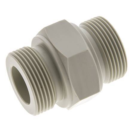 Double Nipple G1 1/4'' Polypropylene (pp) 10bar (140.5psi) FDA 50mm Hex