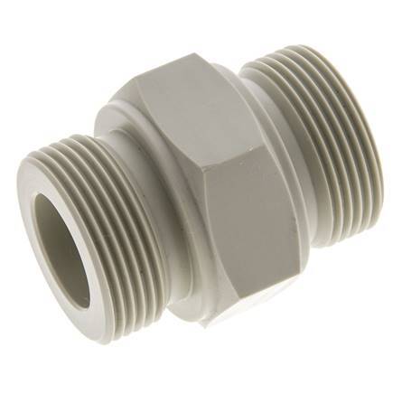 Double Nipple G1 1/4'' Polypropylene (pp) 10bar (140.5psi) FDA 50mm Hex