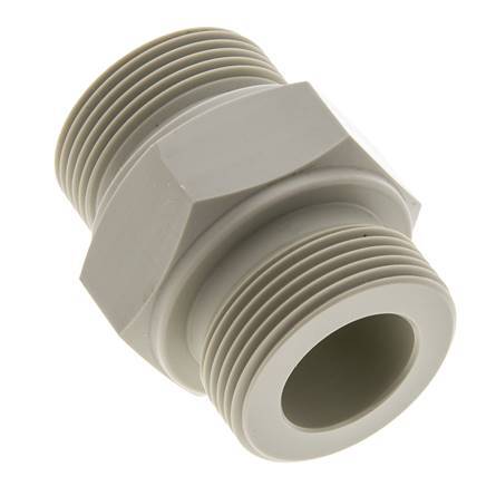 Double Nipple G1 1/4'' Polypropylene (pp) 10bar (140.5psi) FDA 50mm Hex
