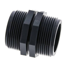 Double Nipple G1 1/2'' Polypropylene (pp) 10bar (140.5psi) FDA 54mm Hex