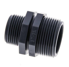 Reducing Double Nipple G1'' x G1 1/4'' Polypropylene (pp) 10bar (140.5psi) FDA 46mm Hex