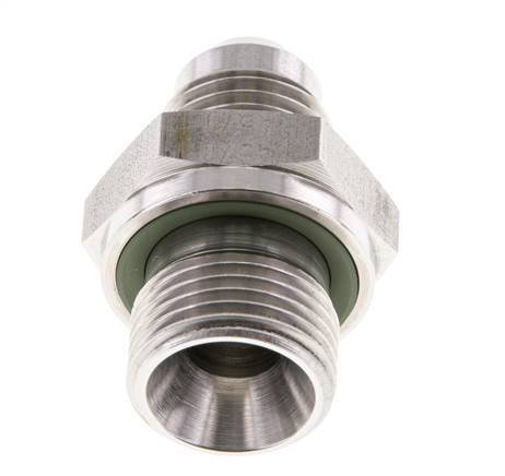JIC Double Nipple G3/8'' x UNF 9/16''-18 Stainless Steel FKM 275bar (3863.75psi)
