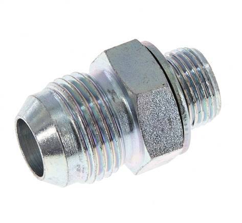 JIC Double Nipple G3/8'' x UNF 7/8''-14 Steel NBR 210bar (2950.5psi) [2 Pieces]
