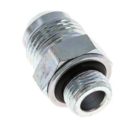 JIC Double Nipple G3/8'' x UNF 7/8''-14 Steel NBR 210bar (2950.5psi) [2 Pieces]