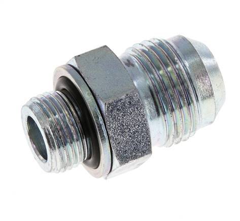 JIC Double Nipple G3/8'' x UNF 7/8''-14 Steel NBR 210bar (2950.5psi) [2 Pieces]