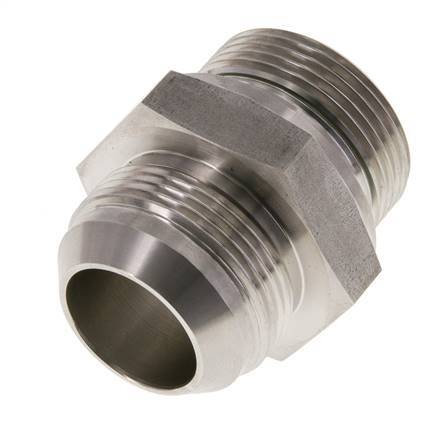 JIC Double Nipple G1 1/4'' x UN 1-5/8''-12 Stainless Steel FKM 140bar (1967.0psi)