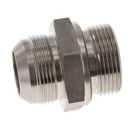 JIC Double Nipple G1 1/4'' x UN 1-5/8''-12 Stainless Steel FKM 140bar (1967.0psi)