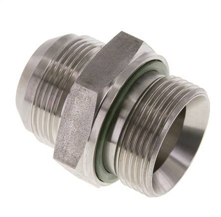 JIC Double Nipple G1 1/4'' x UN 1-5/8''-12 Stainless Steel FKM 140bar (1967.0psi)