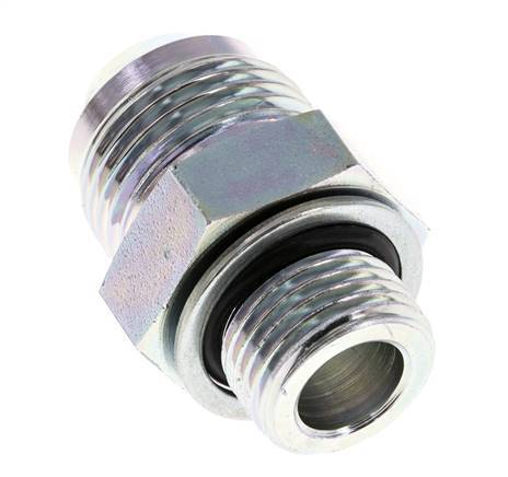 JIC Double Nipple G1/2'' x UN 1-1/16''-12 Steel NBR 210bar (2950.5psi)