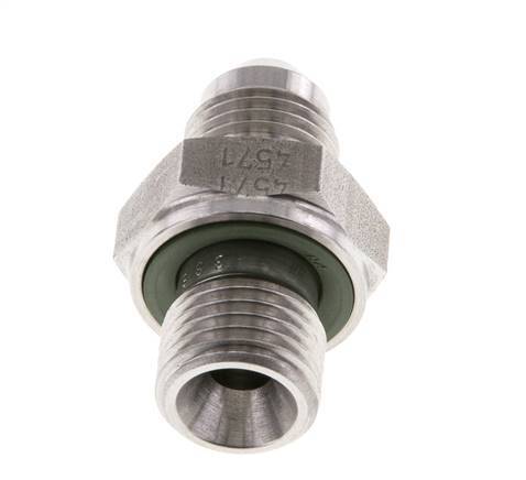 JIC Double Nipple G1/4'' x UNF 1/2''-20 Stainless Steel FKM 275bar (3863.75psi)