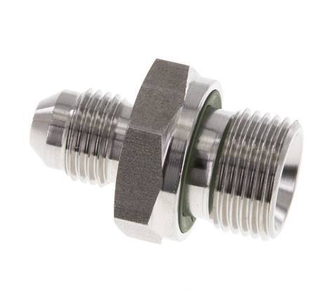 JIC Double Nipple G3/8'' x UNF 1/2''-20 Stainless Steel FKM 275bar (3863.75psi)