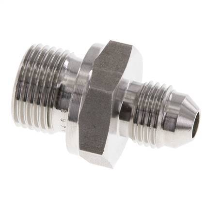 JIC Double Nipple G3/8'' x UNF 1/2''-20 Stainless Steel FKM 275bar (3863.75psi)