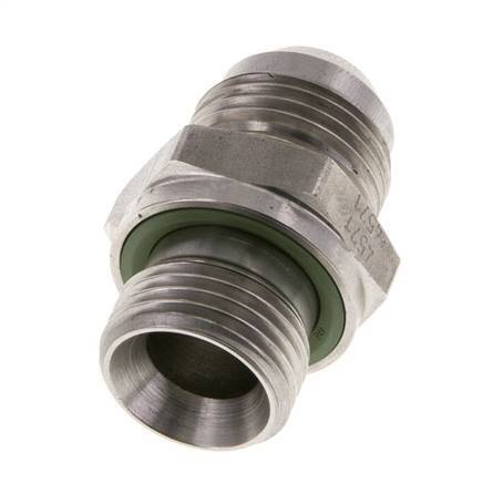 JIC Double Nipple G1/2'' x UNF 7/8''-14 Stainless Steel FKM 210bar (2950.5psi)