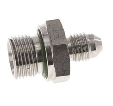 JIC Double Nipple G3/8'' x UNF 7/16''-20 Stainless Steel FKM 310bar (4355.5psi)