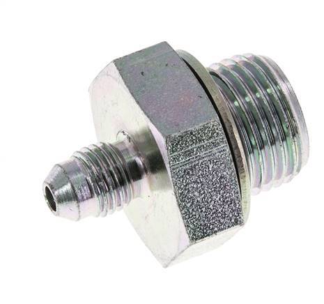 JIC Double Nipple G1/2'' x UNF 7/16''-20 Steel NBR 310bar (4355.5psi)
