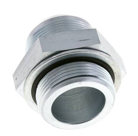 JIC Double Nipple G1 1/2'' x UN 1-7/8''-12 Steel NBR 105bar (1475.25psi)