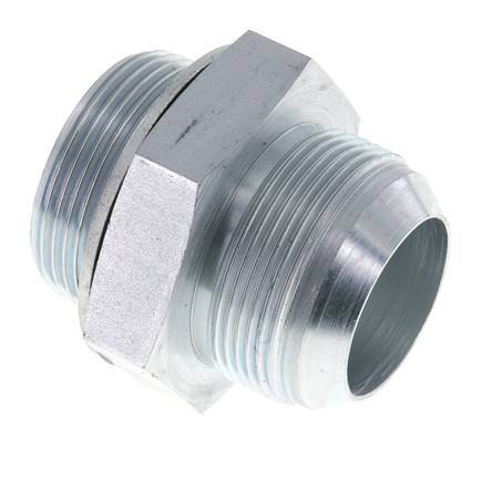JIC Double Nipple G1 1/2'' x UN 1-7/8''-12 Steel NBR 105bar (1475.25psi)