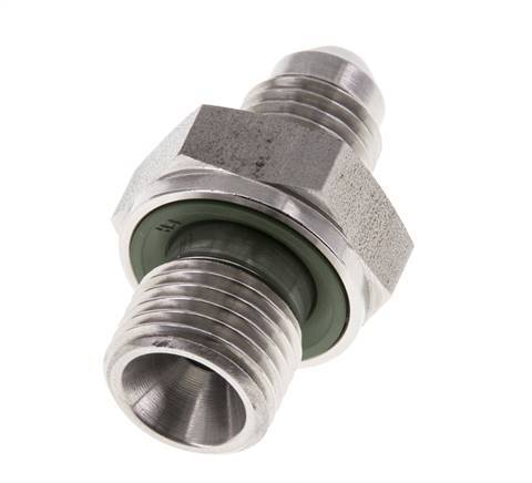 JIC Double Nipple G1/4'' x UNF 7/16''-20 Stainless Steel FKM 310bar (4355.5psi)