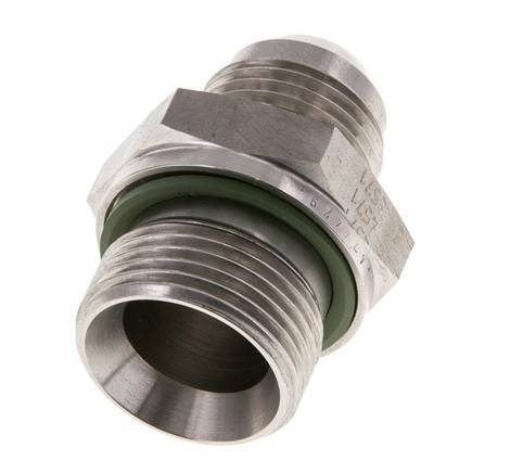 JIC Double Nipple G3/4'' x UNF 7/8''-14 Stainless Steel FKM 210bar (2950.5psi)