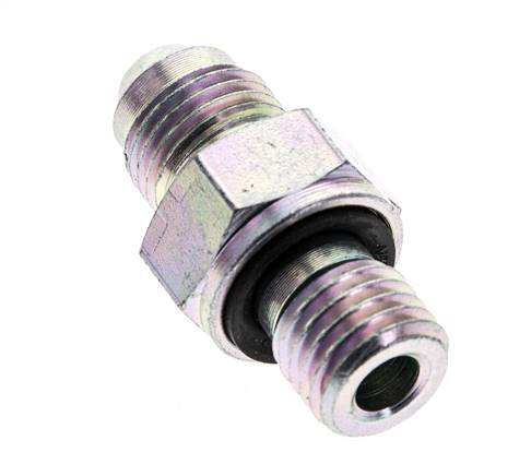 JIC Double Nipple M12 X 1.5 x UNF 1/2''-20 Steel NBR 275bar (3863.75psi)