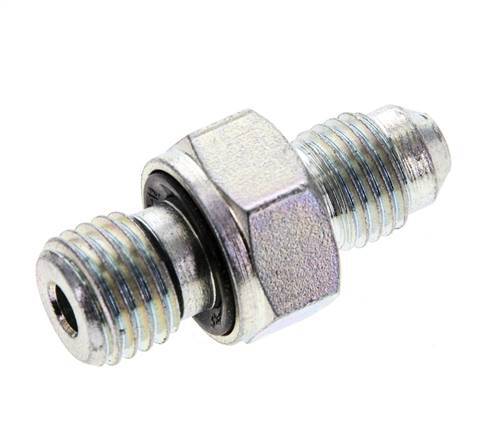 JIC Double Nipple M12 X 1.5 x UNF 7/16''-20 Steel NBR 310bar (4355.5psi)