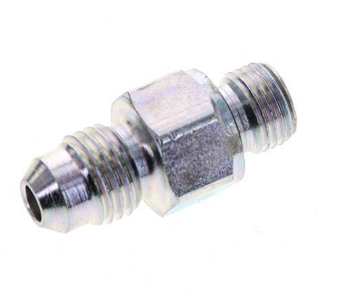 JIC Double Nipple M10 X 1 x UNF 7/16''-20 Steel NBR 310bar (4355.5psi)