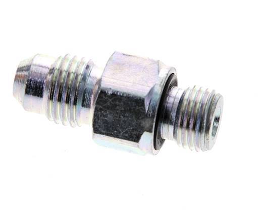 JIC Double Nipple M10 X 1 x UNF 7/16''-20 Steel NBR 310bar (4355.5psi)