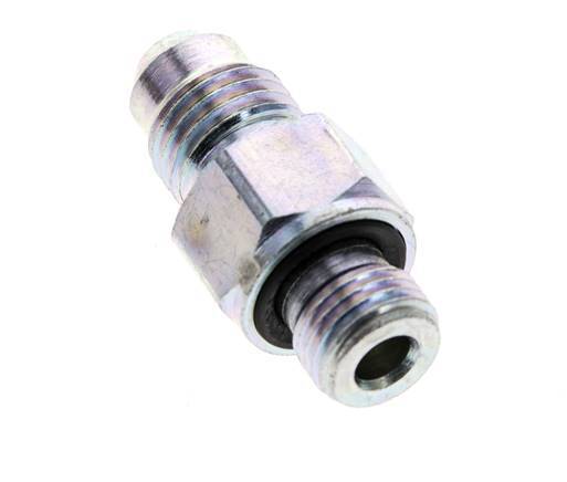 JIC Double Nipple M10 X 1 x UNF 7/16''-20 Steel NBR 310bar (4355.5psi)