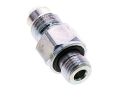 JIC Double Nipple M10 X 1 x UNF 7/16''-20 Steel NBR 310bar (4355.5psi)