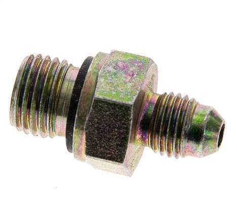 JIC Double Nipple M14 X 1.5 x UNF 7/16''-20 Steel NBR 310bar (4355.5psi)