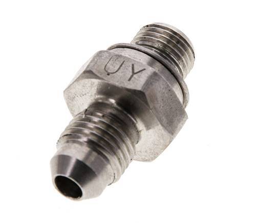 JIC Double Nipple M10 X 1 x UNF 7/16''-20 Stainless Steel FKM 310bar (4355.5psi)