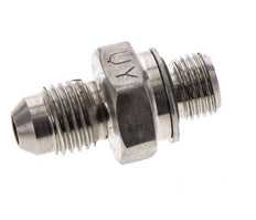 JIC Double Nipple M10 X 1 x UNF 7/16''-20 Stainless Steel FKM 310bar (4355.5psi)