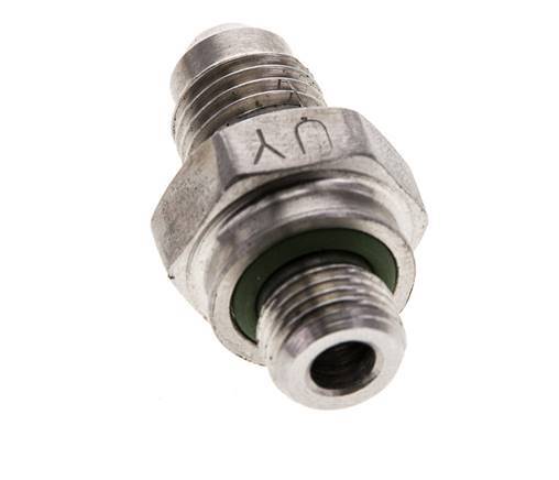 JIC Double Nipple M10 X 1 x UNF 7/16''-20 Stainless Steel FKM 310bar (4355.5psi)