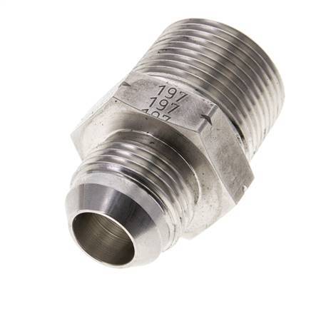 JIC Double Nipple UN 1-1/16''-12 x 1'' NPT Stainless Steel 140bar (1967.0psi)