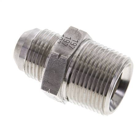 JIC Double Nipple UN 1-1/16''-12 x 1'' NPT Stainless Steel 140bar (1967.0psi)