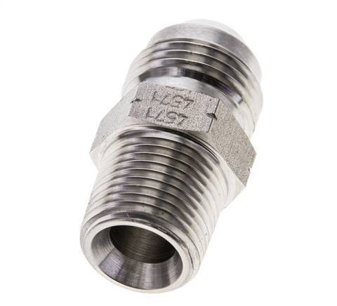 JIC Double Nipple UNF 3/4''-16 x 3/8'' NPT Stainless Steel 210bar (2950.5psi)