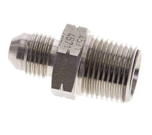 JIC Double Nipple UNF 1/2''-20 x 3/8'' NPT Stainless Steel 210bar (2950.5psi)