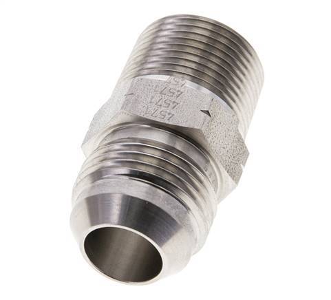 JIC Double Nipple UN 1-1/16''-12 x 3/4'' NPT Stainless Steel 170bar (2388.5psi)