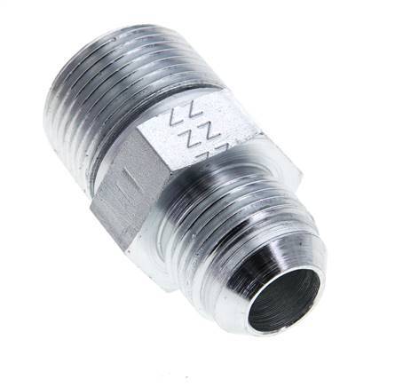 JIC Double Nipple UNF 7/8''-14 x 3/4'' NPT Steel 170bar (2388.5psi)
