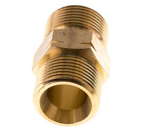 Double Nipple G3/4'' Male x Male Left Hand Brass 16bar (224.8psi) 27mm Hex