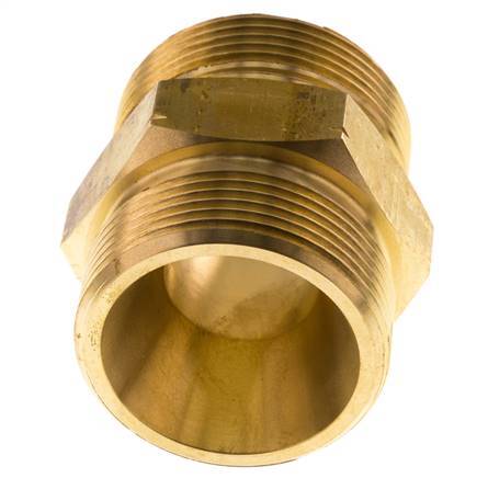Double Nipple G1 1/2'' Male x Male Left Hand Brass 16bar (224.8psi) 50mm Hex