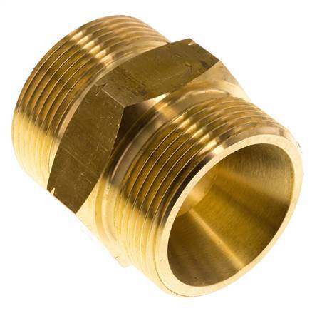 Double Nipple G1 1/2'' Male x Male Left Hand Brass 16bar (224.8psi) 50mm Hex