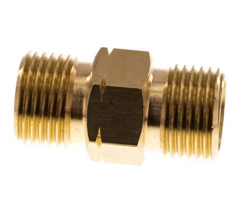 Double Nipple G1/2'' Male x Male Left Hand Brass 16bar (224.8psi) 22mm Hex
