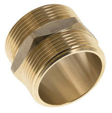 Double Nipple G1 1/2'' Brass Flat Seal 16bar (224.8psi) 48mm Hex