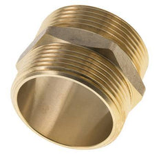 Double Nipple G1 1/2'' Brass Flat Seal 16bar (224.8psi) 48mm Hex