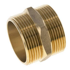 Double Nipple G1 1/2'' Brass Flat Seal 16bar (224.8psi) 48mm Hex