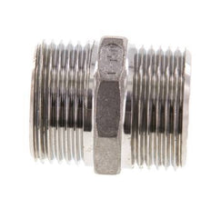 Double Nipple G1'' Stainless Steel Flat Seal 16bar (224.8psi) 36mm Hex